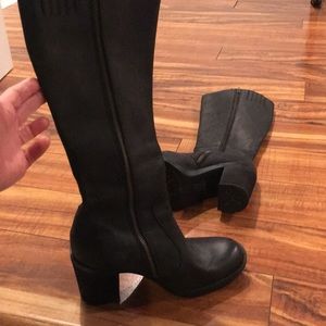 Black Born boots 3 inch heels